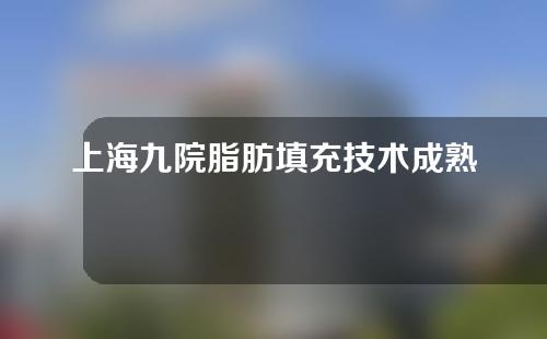 上海九院脂肪填充技术成熟吗？医生介绍+脂肪填充案例