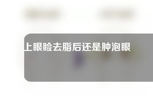 上眼睑去脂后还是肿泡眼