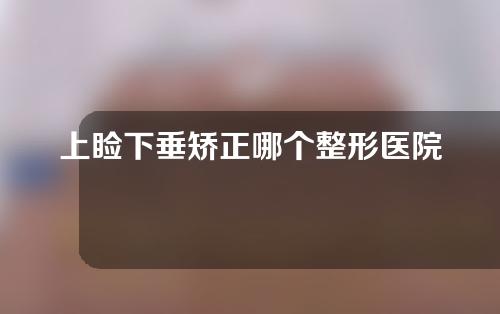 上睑下垂矫正哪个整形医院好