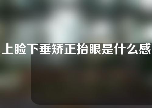 上睑下垂矫正抬眼是什么感觉