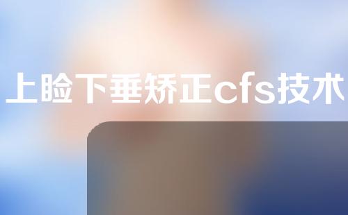 上睑下垂矫正cfs技术