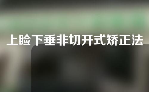 上睑下垂非切开式矫正法