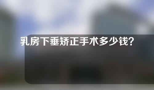 乳房下垂矫正手术多少钱？乳房下垂的表现？