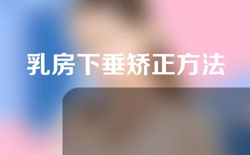 乳房下垂矫正方法