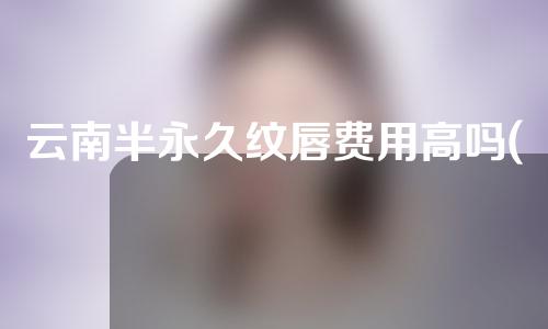 云南半永久纹唇费用高吗(云南半永久纹唇费用高吗现在)