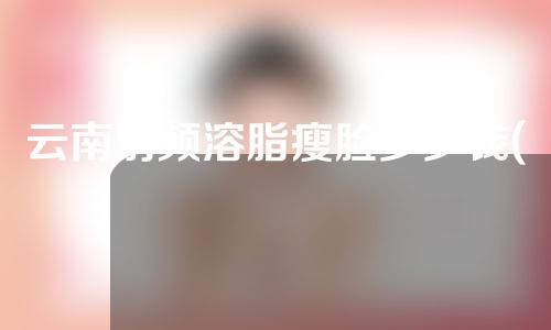 云南射频溶脂瘦脸多少钱(射频溶脂一般多少钱)