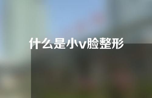 什么是小v脸整形