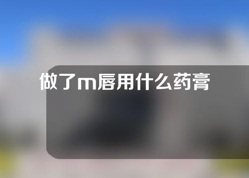 做了m唇用什么药膏