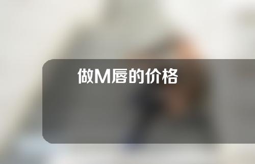 做M唇的价格
