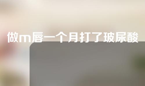 做m唇一个月打了玻尿酸