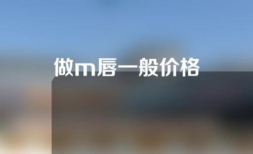 做m唇一般价格