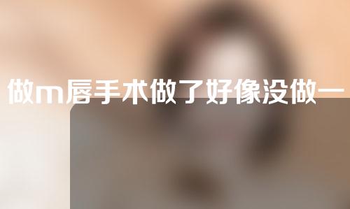 做m唇手术做了好像没做一样