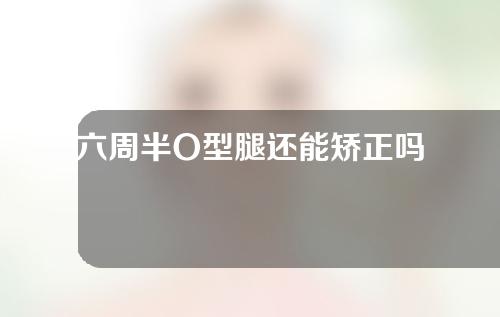 六周半O型腿还能矫正吗