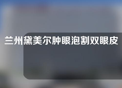 兰州黛美尔肿眼泡割双眼皮效果