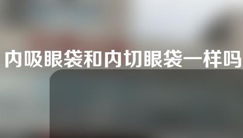 内吸眼袋和内切眼袋一样吗？