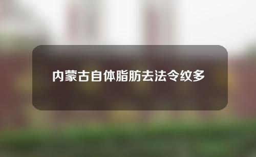 内蒙古自体脂肪去法令纹多少钱(自体脂肪法令纹填充一般多少钱)