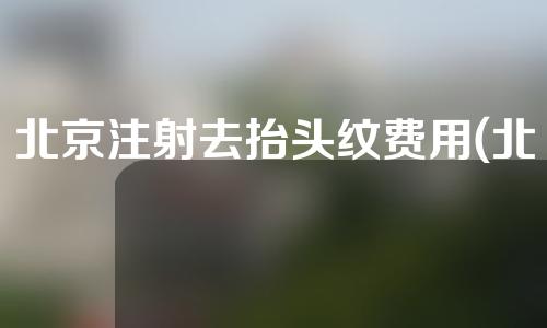 北京注射去抬头纹费用(北京注射去抬头纹费用多少钱)