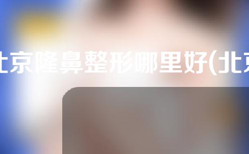 北京隆鼻整形哪里好(北京隆鼻整形哪里好一点)
