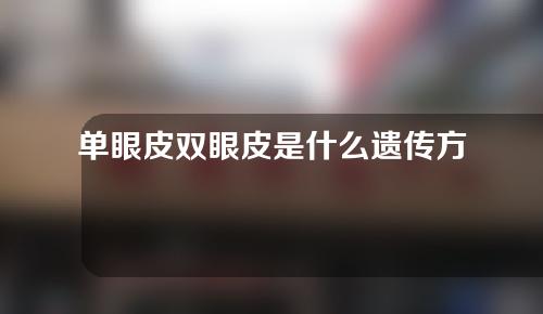 单眼皮双眼皮是什么遗传方式(单眼皮双眼皮是什么遗传方式呢)