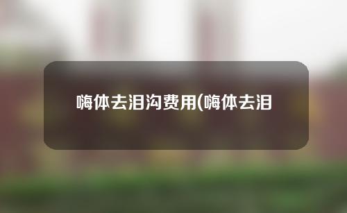 嗨体去泪沟费用(嗨体去泪沟费用及相关信息详解，助你畅游欢乐世界，忘却忧伤烦恼)