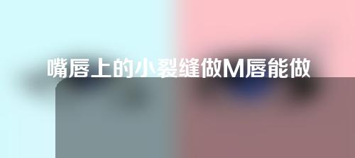 嘴唇上的小裂缝做M唇能做掉吗