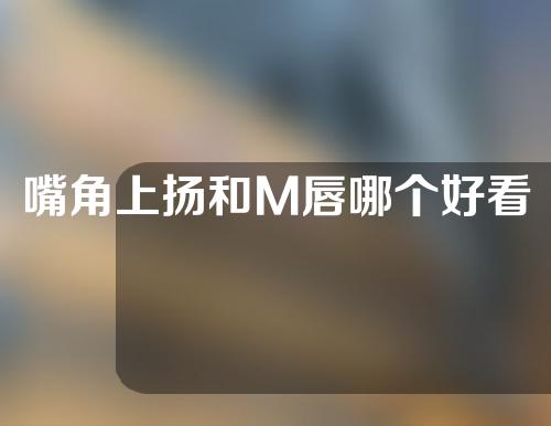 嘴角上扬和M唇哪个好看