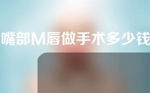 嘴部M唇做手术多少钱