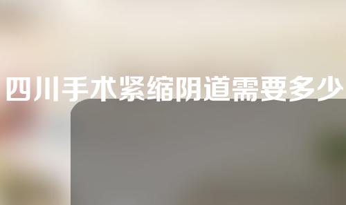 四川手术紧缩阴道需要多少费用(紧缩手术价格)