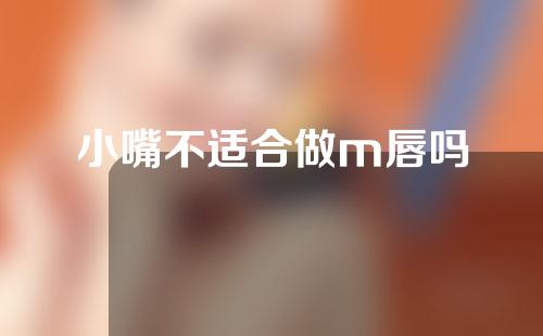 小嘴不适合做m唇吗