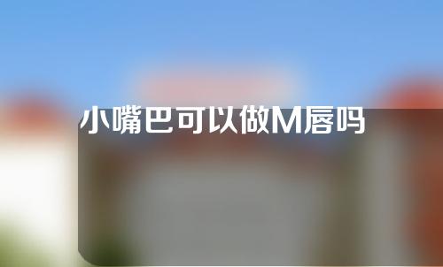 小嘴巴可以做M唇吗