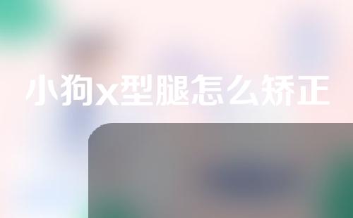 小狗x型腿怎么矫正