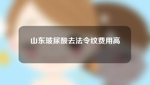 山东玻尿酸去法令纹费用高吗(山东玻尿酸厂)