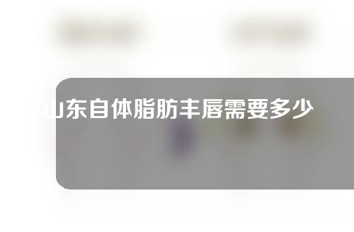 山东自体脂肪丰唇需要多少费用(自体脂肪丰唇需要多少钱)