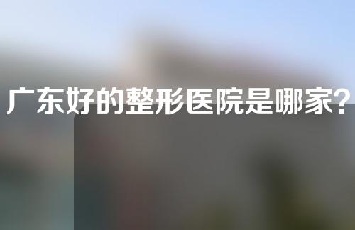 广东好的整形医院是哪家？医生介绍一览~