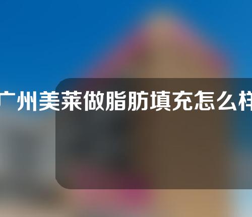 广州美莱做脂肪填充怎么样？一起来了解一下~