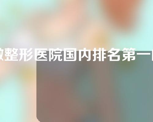 微整形医院国内排名第一的是哪家医院，2022最新名单