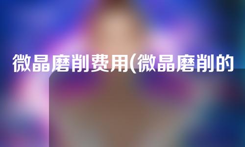 微晶磨削费用(微晶磨削的成本分析与控制措施)