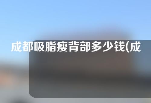 成都吸脂瘦背部多少钱(成都吸脂瘦背部多少钱啊)