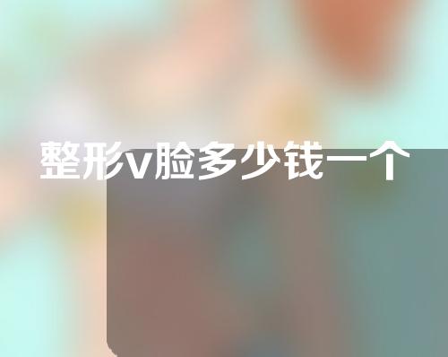 整形v脸多少钱一个
