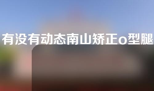有没有动态南山矫正o型腿