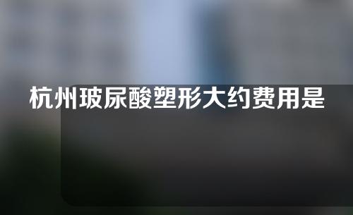 杭州玻尿酸塑形大约费用是多少(杭州玻尿酸塑形大约费用是多少钱)