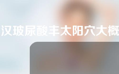 武汉玻尿酸丰太阳穴大概需要多少钱(玻尿酸丰太阳多少钱)