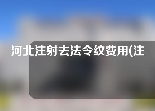 河北注射去法令纹费用(注射去法令纹价格)