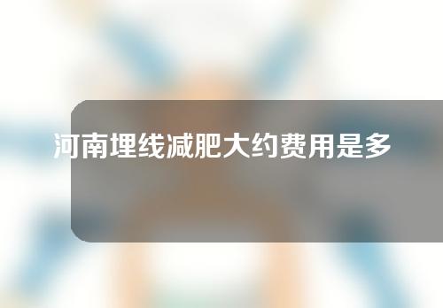 河南埋线减肥大约费用是多少(河南省中医院埋线减肥多少钱)