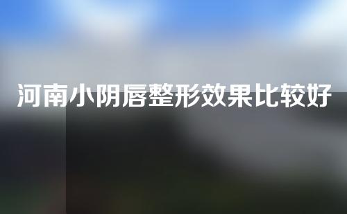 河南小阴唇整形效果比较好的医院有哪些？这五家厉害啦