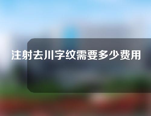 注射去川字纹需要多少费用(注射去川字纹费用大揭秘！)