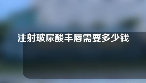 注射玻尿酸丰唇需要多少钱？