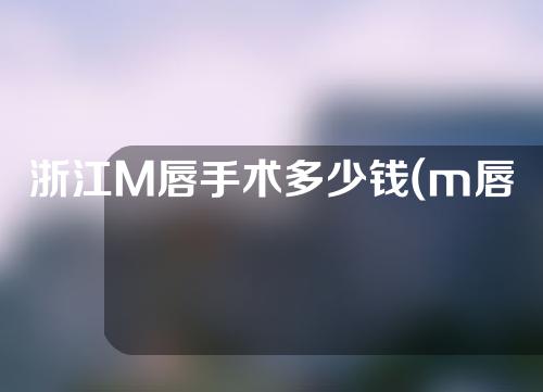 浙江M唇手术多少钱(m唇手术需要多少钱)