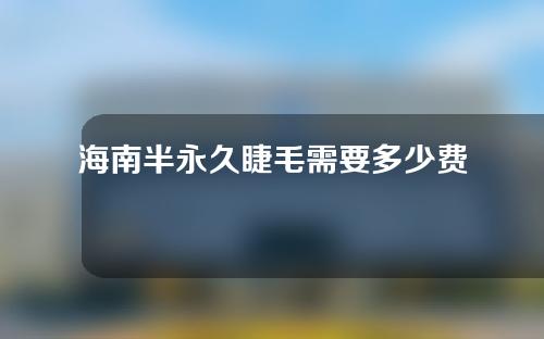 海南半永久睫毛需要多少费用(半永久睫毛种植多少钱)