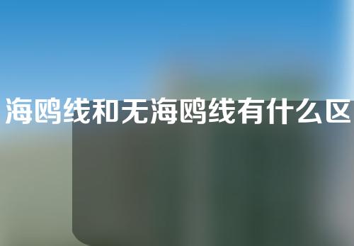 海鸥线和无海鸥线有什么区别？海鸥有什么好处？